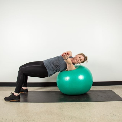 1. To engage your core while cycling, try using a stability ball.