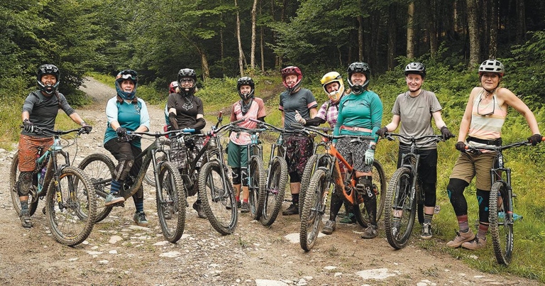Backcountry Babes is a group of female mountain bikers who love to shred the trails and get rad.