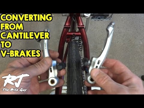 Before you can install your new v-brakes, you need to remove your old cantilever brakes.