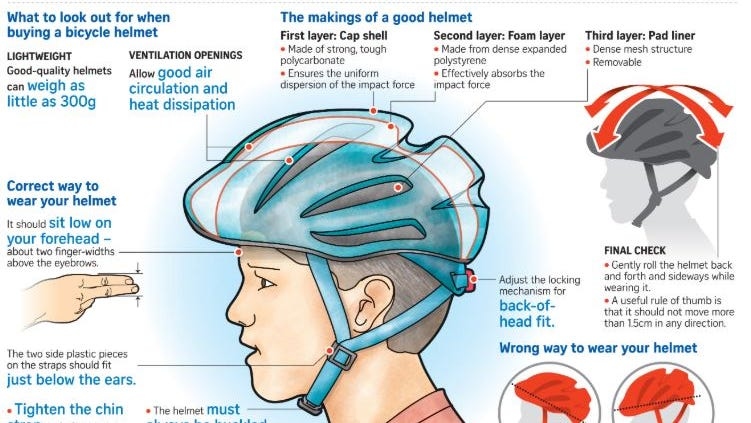 Bike helmets are designed to protect riders from head injuries in the event of a fall or collision.