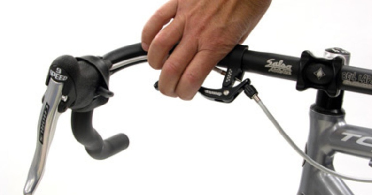 Brake levers are mounted on the handlebars and are used to operate the brakes.