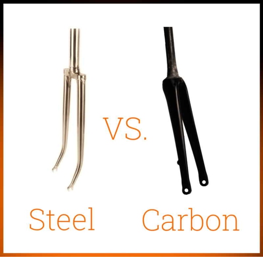 Carbon forks are often thought to be stiffer and lighter than steel forks, making them a popular choice for road bikes.
