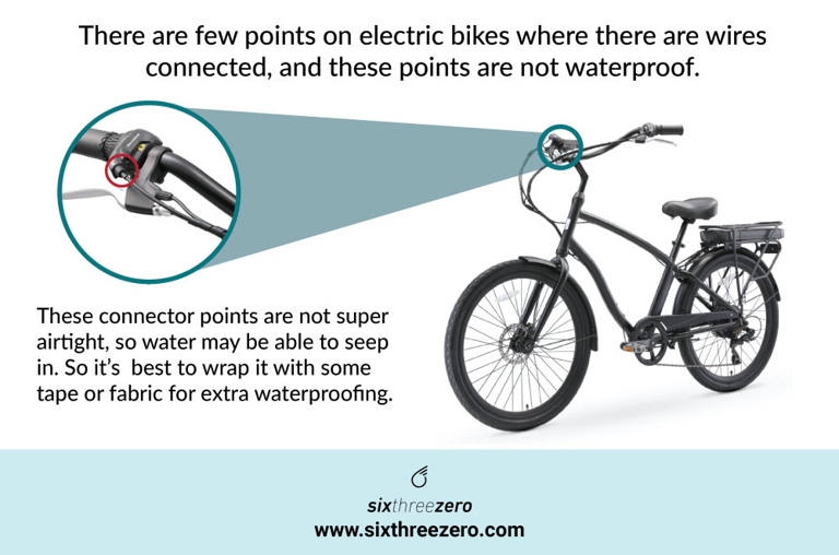 Electric bikes can be used in the rain, but there are a few things to keep in mind.