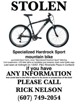 If the bike has a serial number, check it against online databases of stolen bikes.