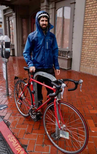 If you don't have a waterproof jacket for biking in the rain, you're going to get soaked.