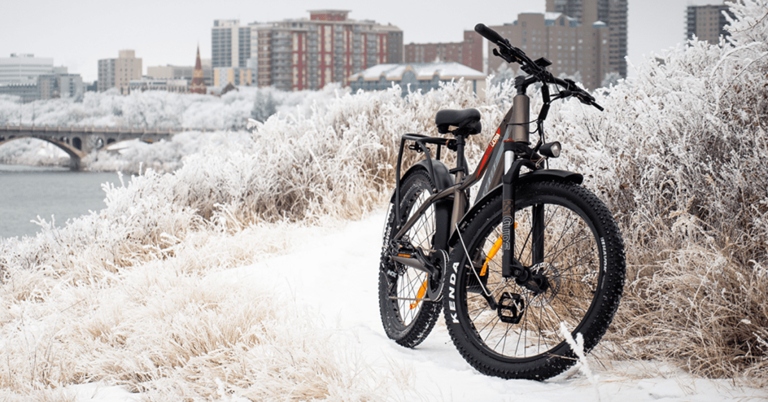 If you have an electric bike with two-wheel drive, you'll have extra traction in the snow.