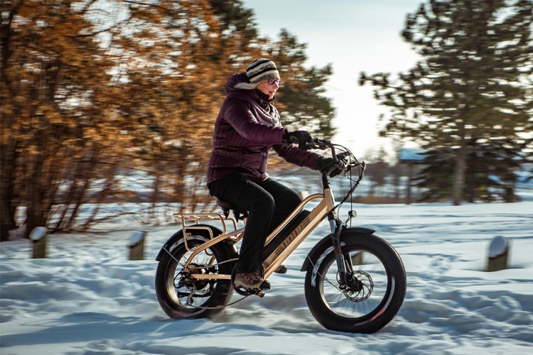 If you want to ride your electric bike in the snow, you'll need to get fat tires.