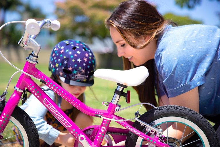 If your child's bike has 16-inch wheels, you'll need to inflate the tires to about 40 psi.