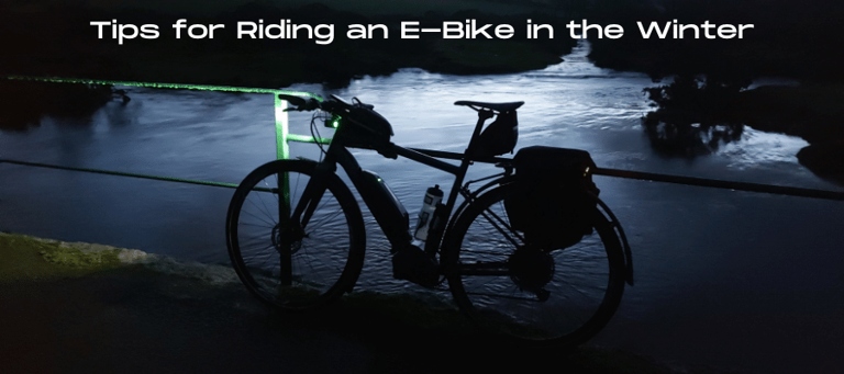 In the winter, it is important to make yourself visible when riding an e-bike.