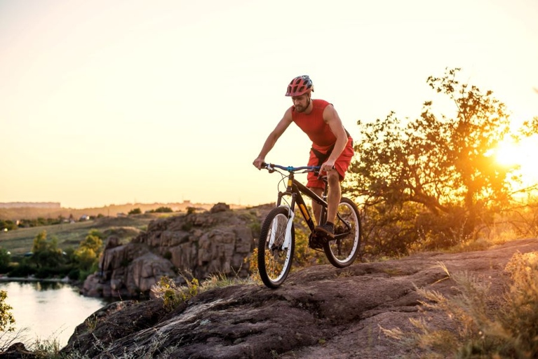 Mountain biking and freestyling are great ways to tone your arms.