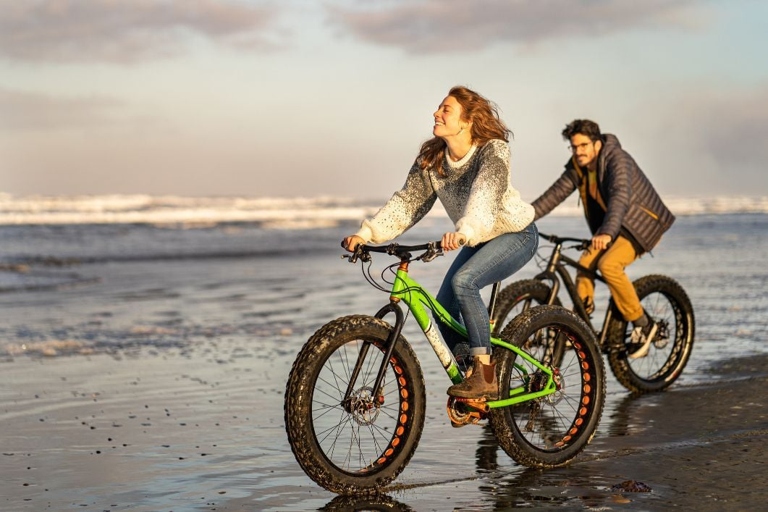 One of the benefits of fat bikes is that the pressure acts as a shock absorber, making for a smoother ride.