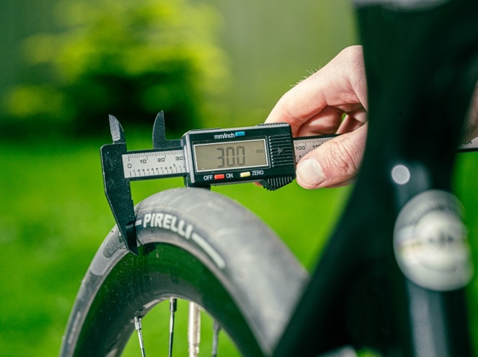 One of the key differences between on-road and off-road bicycling is the width of the tires.