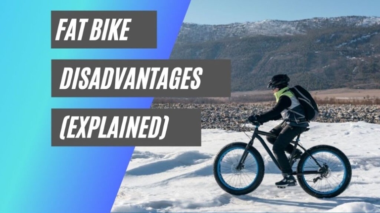 One of the main disadvantages of fat bikes is that they have a lot of rolling resistance.