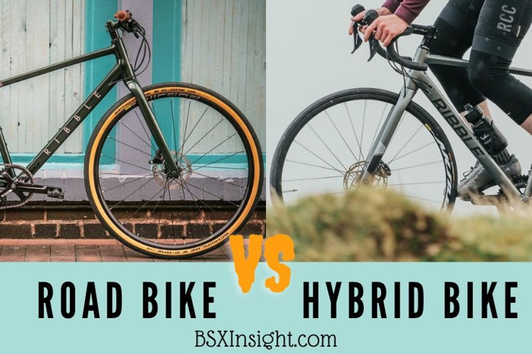 Road bikes are designed for speed and efficiency, while hybrid bikes are designed for comfort and versatility.