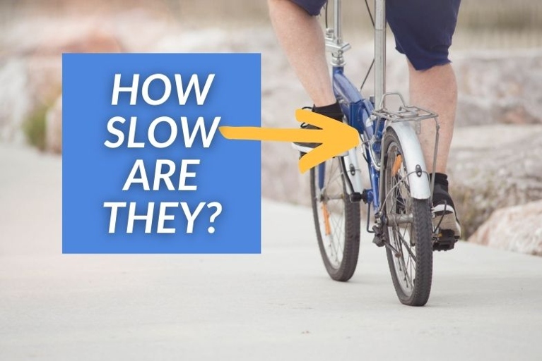 The average mountain bike is much slower than the average folding bike.