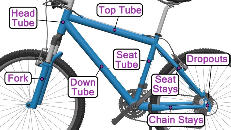 The frame of a BMX mountain bike hybrid is the most important part of the bike.