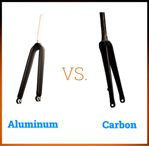 The most important difference between a carbon fork and an aluminum fork is the weight.