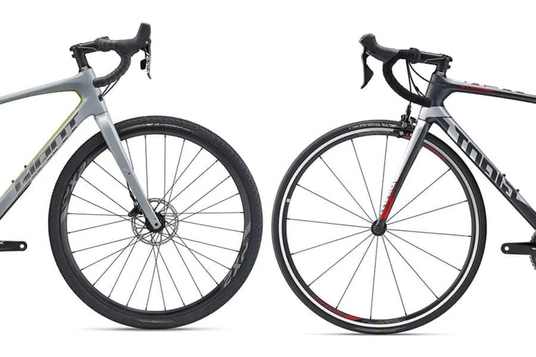 The wheel-base of a gravel bike is wider than a road bike, which makes it more stable on rough terrain.
