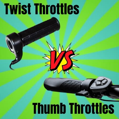 There are two types of e-bike throttles: twist and thumb.