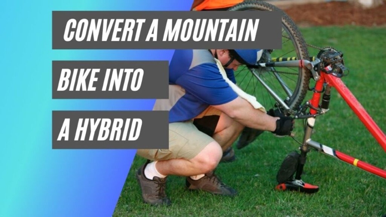To complete the conversion from mountain to hybrid, the saddle position must be changed to be more upright.