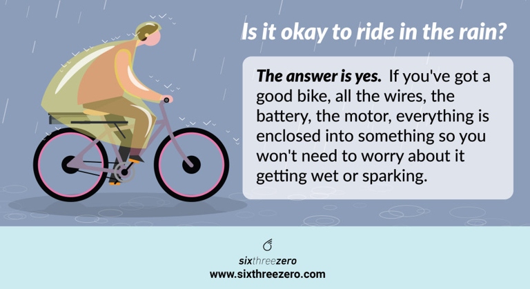 Yes, electric bikes can be used in the rain, but there are a few things to keep in mind.